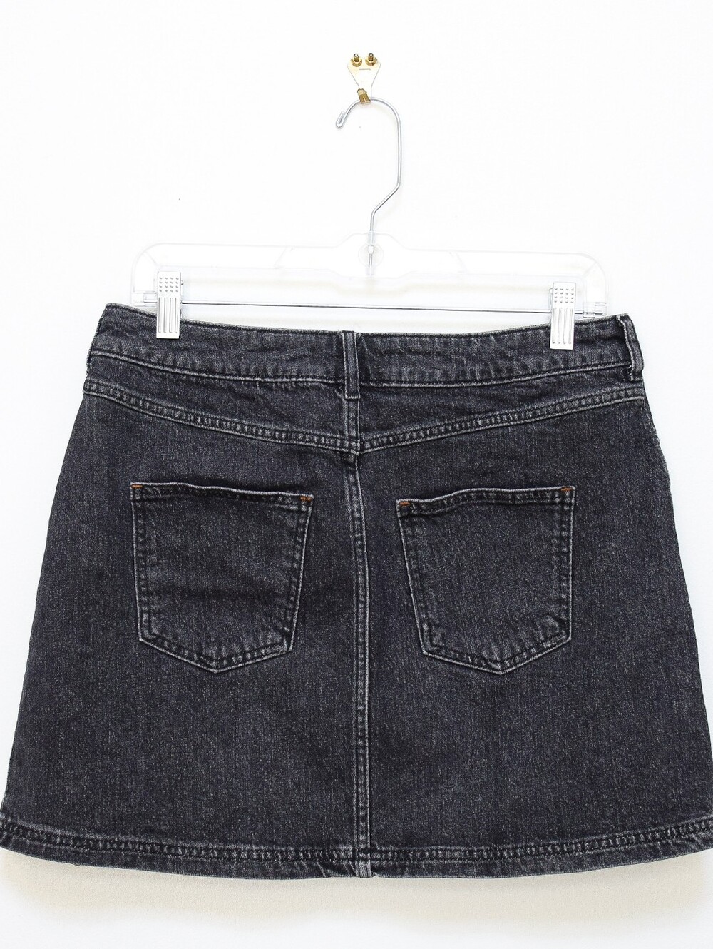 Anthropologie Pilcro Denim Side Pleat Mini Skirt Dark Wash Sz 6 Y2K Boho Western - Picture 7 of 10